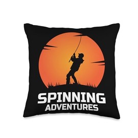 Angler, Fischer, Angel Fish Fish Outifts And Gifts Angel, Angler Fisherman Outfit Bass Fishing Throw Pillow, 16x16, Multicolor