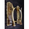Ebros Set of 2 Western Rustic Speckled Deer Antlers Door