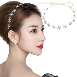 FOMIYES Diadema De Estrella De Mar Dorada Con DecoracióN De Rhinestone Para Novias, Accesorios De Cabello Ligero Para Bodas, Fiestas Y Eventos Elegantes