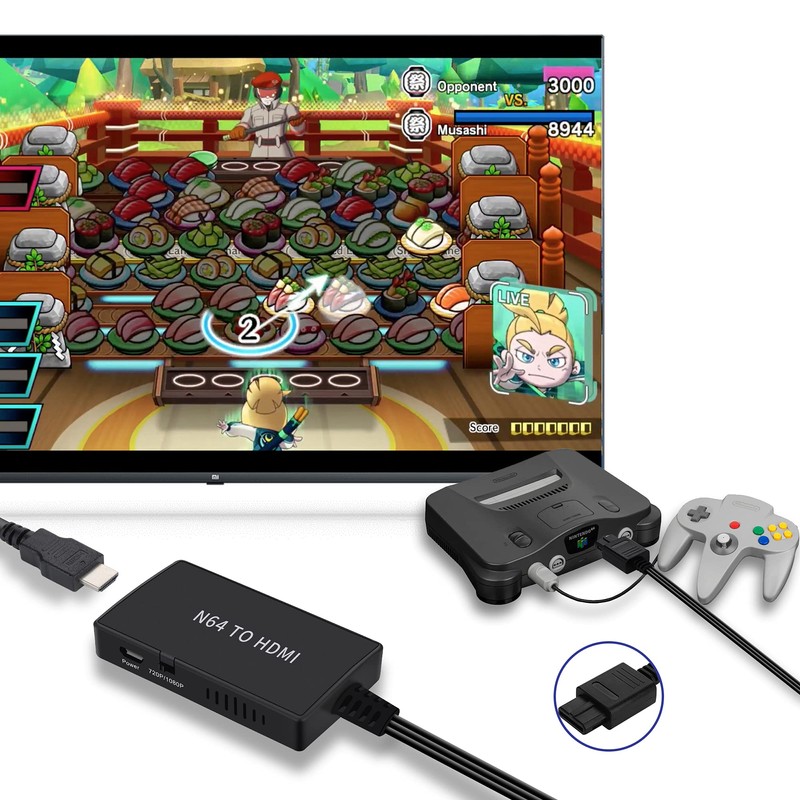 N64 to HDMI Converter Adapter, Converter for N64 /Gamecube/Super NES