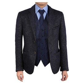 Epoint - Conjunto de ropa de microfibra para hombre, diseño de moda, Navy Black-egd1b03c, X-Large