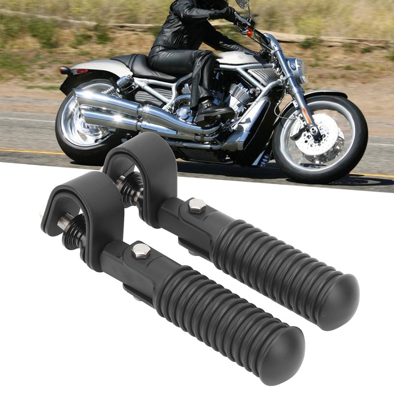 Pair of Motorcycle Foot Pegs Clamp Footrest Mount for 1in