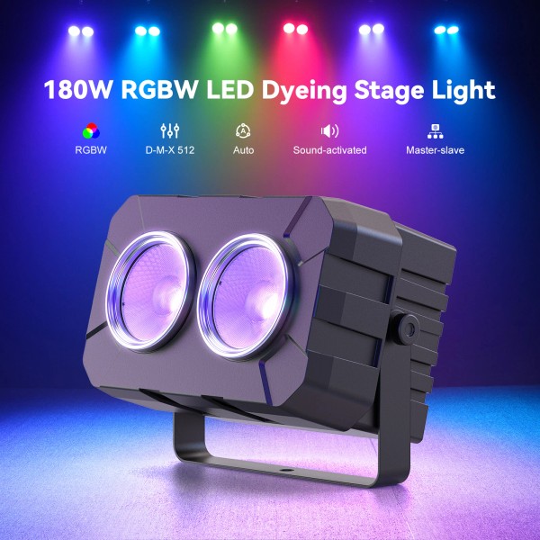 GdjRttk 180W 4IN1 RGBW Par Light DMX LED COB Audience