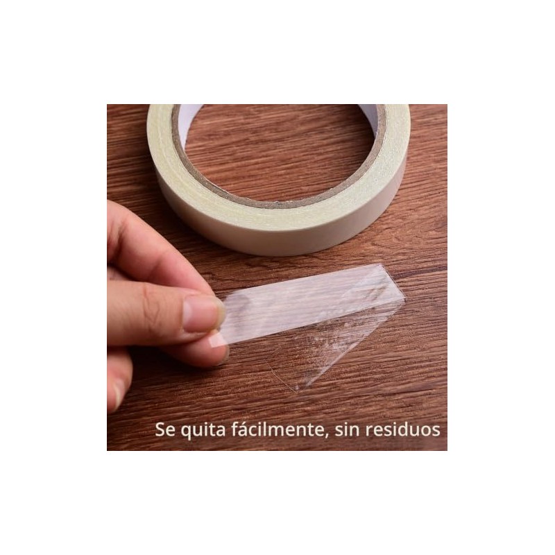 i frmmy Cinta adhesiva transparente extraíble de doble cara, sin