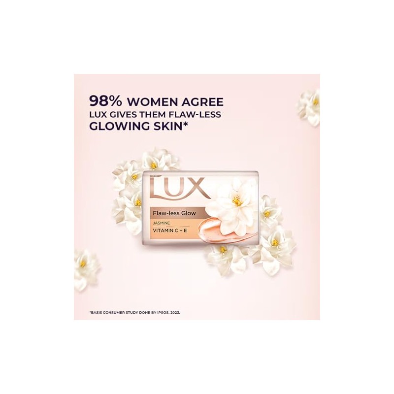 Lux Velvet Touch Jasmine & Almond Oil Soap Bar, 3x150g