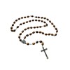 FROM THE HOLY LAND Olive Wood Rosary Necklace, Crafted in