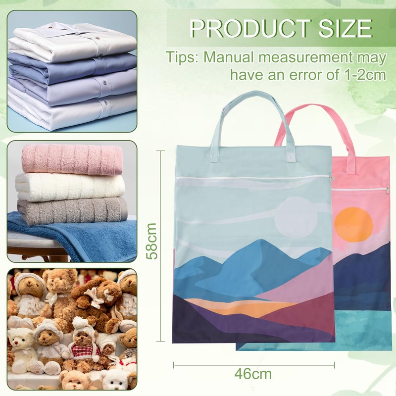 HOTUT Travel Laundry Bag,2pcs Waterproof Bathing Suit Workout Bag
