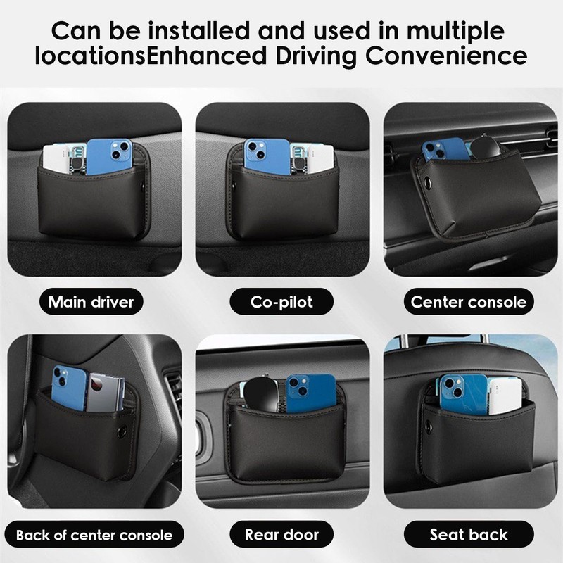 1 Piece Car Storage Bag, Pu Leather Car Side Bag,