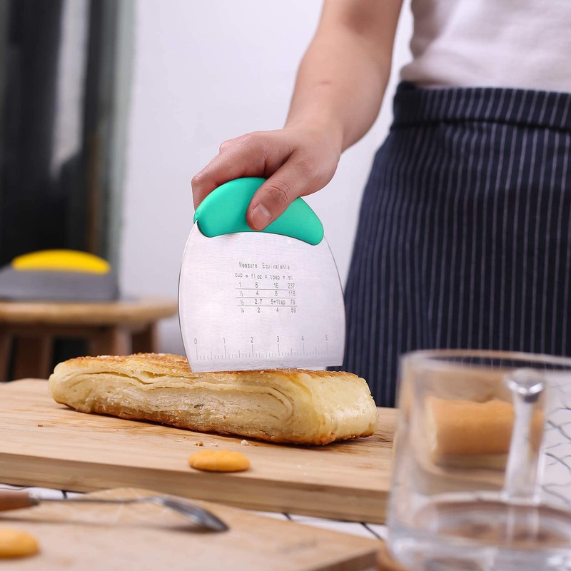 1 pcs Dough Pastry Scraper Chopper/Stainless Steel Dough Scraper Cutter