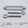 Turnbuckle Wire Tensioner M8, Adjustable Turnbuckles Eyelet and Eyelet, Rope