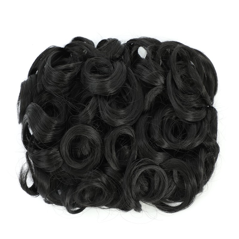 SWACC Short Messy Curly Dish Hair Bun Extension Easy Stretch