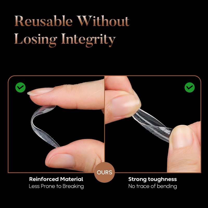 Nicedeco Poly Extension Gel Dual Nail Forms, 120pcs Nail Molds