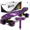 Skatro Mini Cruiser Skateboard. 22x6inch Retro Style Plastic Board Comes
