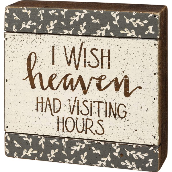 Primitives by Kathy Slat Box Sign - I Wish Heaven