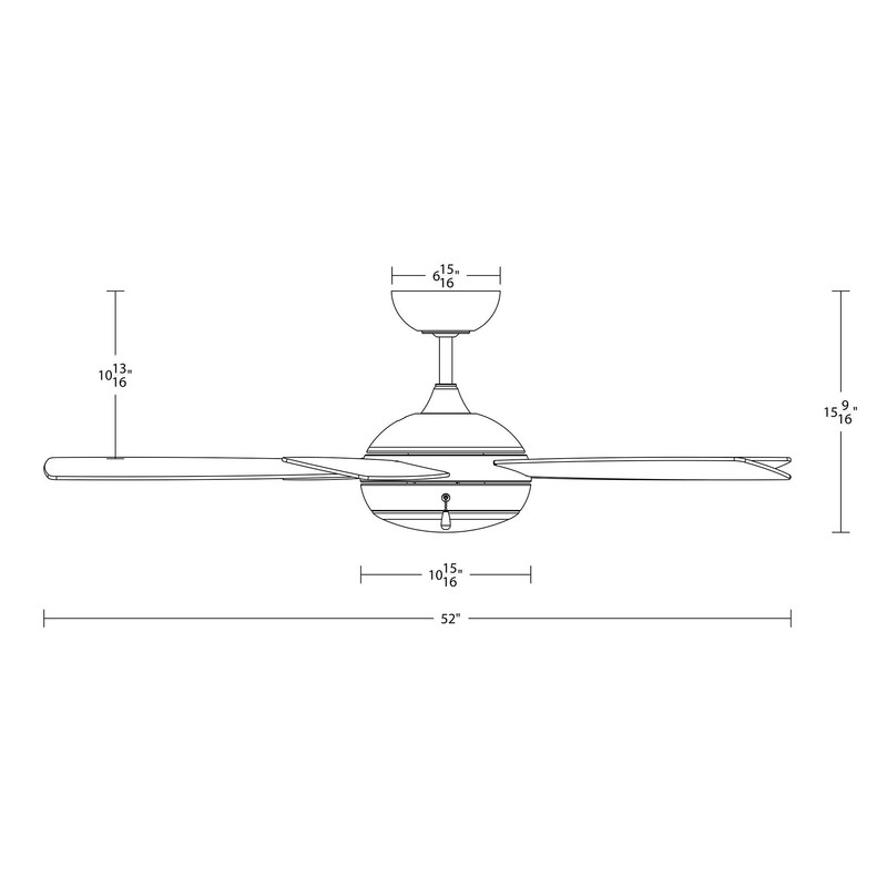 WAC Disc II 5-Blade Energy Star Pull Chain Memory Ceiling