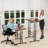 SIDUCAL Mobile Standing Desk with Charging Station, Portable Desk for
