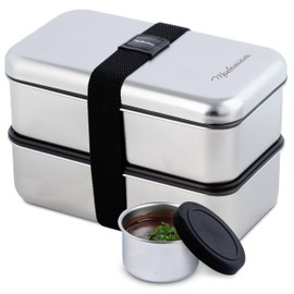 Modaniam Phoenix Stainless Steel Bento Box Adult |Stackable| Microwave safe |leak proof| Bento Lunch Box for men, Women | Microwavable Metal Lunch box|Lunch Containers with compartment | 2 * 27 OZ