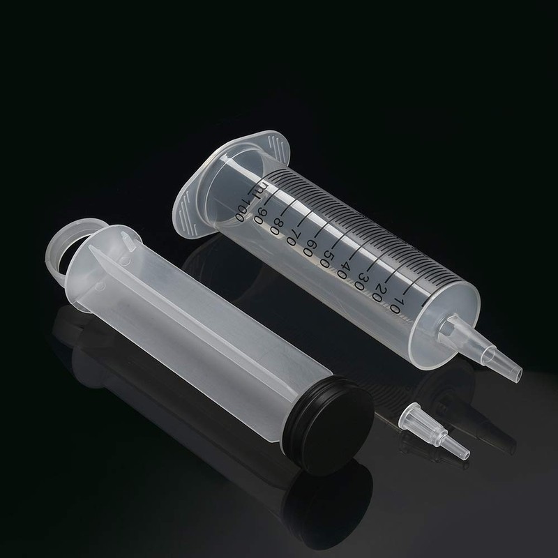 3 Pack 100ml Syringes, Large Garden Syringe for Scientific Labs,