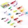 Ansnbo 20pcs Fly Fishing Popper Flies, Fly Poppers Lure for