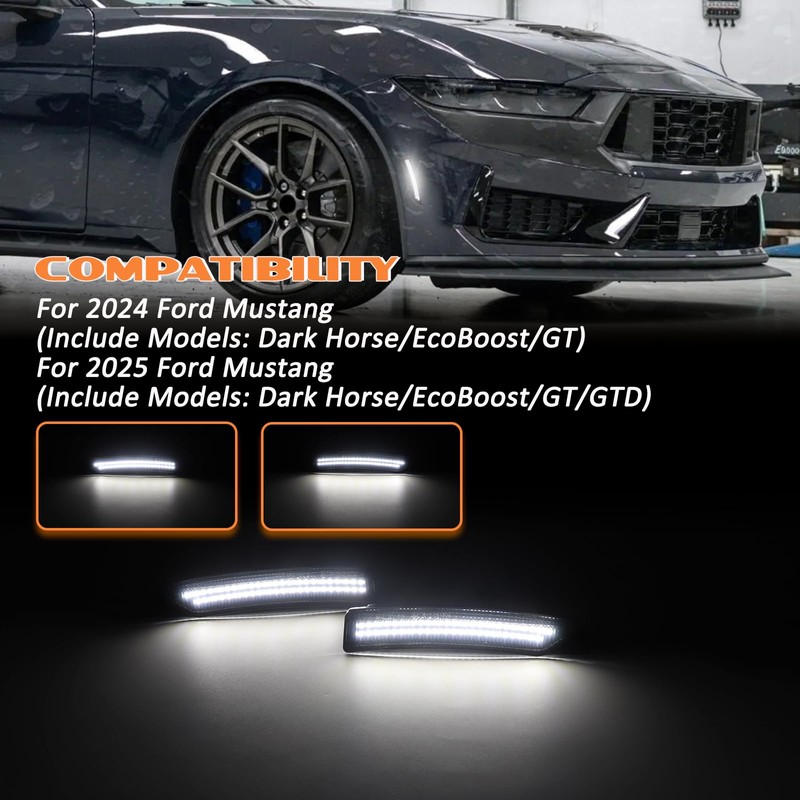 AreLokpri White Front Rear Side Marker Lights Compatible With 2024-up