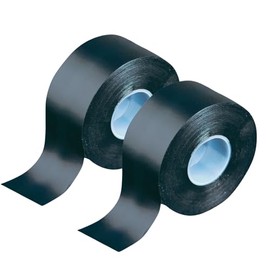 GTSE Black Self Amalgamating Tape, 50mm x 10m, Waterproof Rubber Tape for Cable and Pipe Repair, Sealing Joints, and Insulating Electrical Connections, 2 Rolls