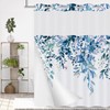 XZTXBest No Hook Shower Curtain with Snap in Liner,Plants Dark