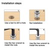 Wadayu 100pcs Threaded Inserts for Wood, Screw in Nut Fastener