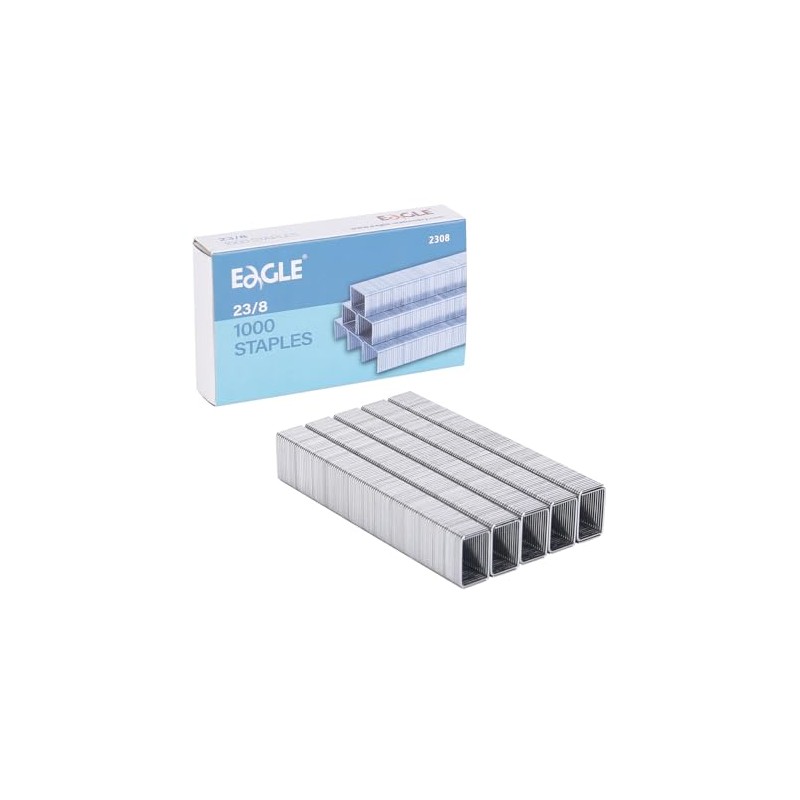 Eagle Heavy Duty Staples,23/8,1000pcs Staples, Strong Standard Staple,Pack of 2