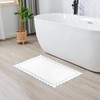 Xkdamai 1Pcs Scalloped Bath Mat Towel 100% Cotton Scallop Bathroom