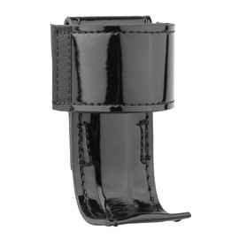 Dutyman Hi-Gloss Black Leather Steel Based Radio Holder - Premium Clarino Leather