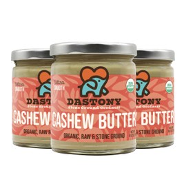 Dastony Organic Raw Cashew Nut Butter, 8 oz | Only One Ingredient | Vegan, Paleo and Keto Friendly, Non GMO, Gluten-free - Pack of 3