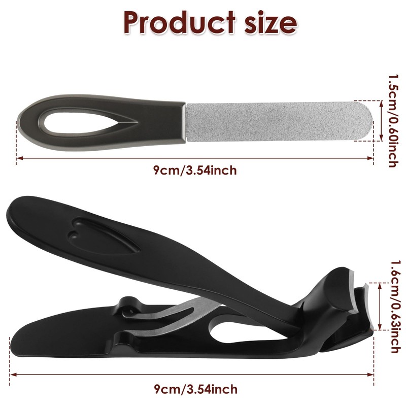 Nail Clippers for Seniors Angled Head Ergonomic Toenail Clippers with