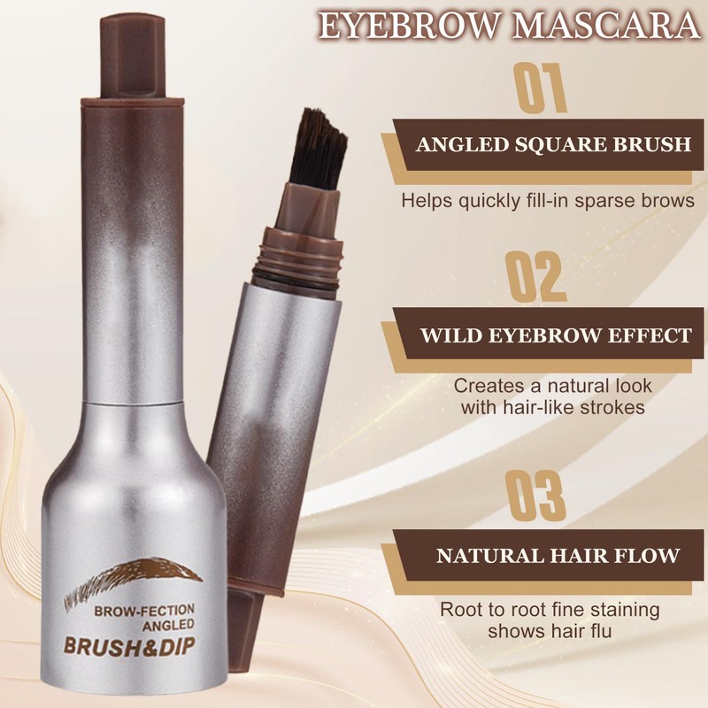 Eyebrow Brush, Liquid Eyebrow Pencil, Waterproof Eyebrow Gel, Multifunctional Angled