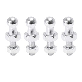 X AUTOHAUX 4 Set 10mm M6x15mm Ball Stud Car Gas Struts Silver Gas Struts