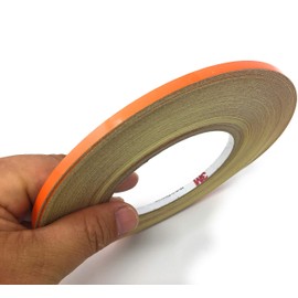 JNK NETWORKS Reflective Strip Tape – 0.2 Inch x 150 ft Adhesive Exterior Body Rim Decal Roll Reflector Waterproof Resistant DIY Security Decoration Sticker for Car Truck Motorcycle Bike Orange