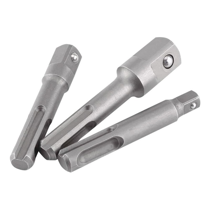 Bestgle 3pcs SDS Plus Shank Impact Socket Adapter Drill Extension