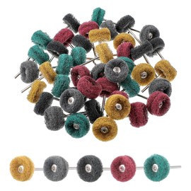 Abrasive Wheel, 200pcs 1" Buffing Polishing Wheels, Metal Polishing Compound for Rotary Tools-1/8(3mm) Shank, 120 Grit, 180 Grit, 320 Grit, 400 Grit, 600 Grit（200pcs