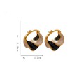 Enamel Twisted Hoop Earrings for Women French Buckle Vintage Earrings
