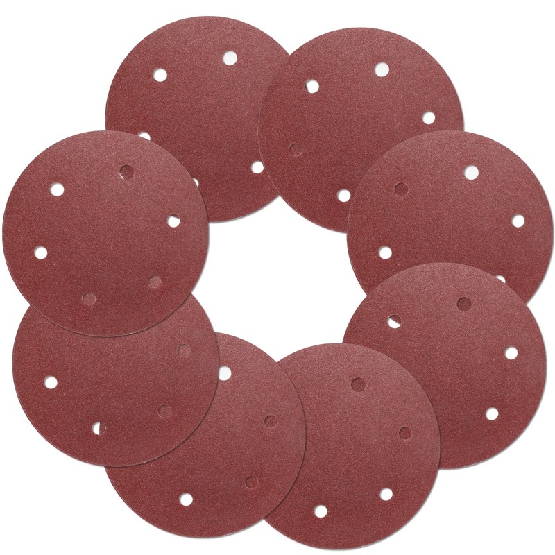 Hordion 12PCS 9 Inch Sanding Discs 60 Grit, 6 Hole