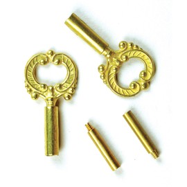 Jandorf 60142 Socket Keys, Brass Finish with 1/2" Extensions 4-36F x 4-36M (Pack of 2)