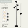LIGHTACCENTS Black Tree Floor Lamp with 3 Adjustable Lights –
