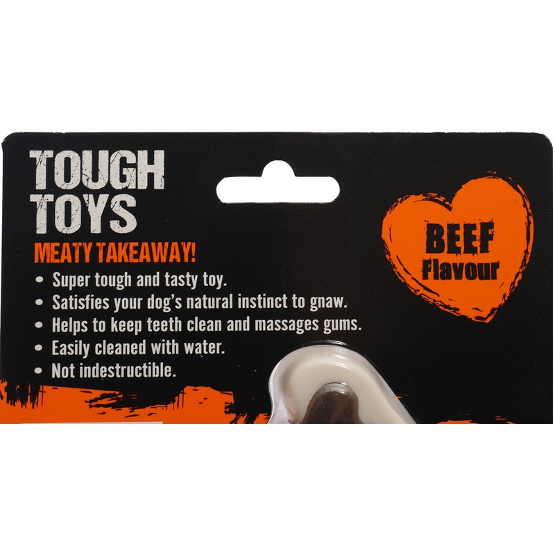 Rosewood Meaty Beef Steak Takeaway Tough Dog Toy, Large