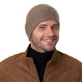 Stetson Undyed Sustainable Cashmere Hat Women/Men One Size - Turn-up Hat Made of 100% Wool Sustainable - Hat Autumn/Winter, dark beige