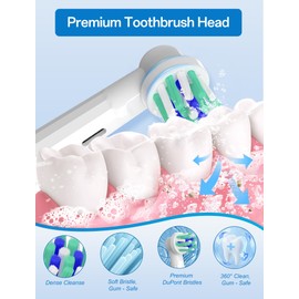 Umisr Replacement Toothbrush Heads Compatible with Oral B Electric Toothbrush, 8 Packs Professional Replacement Heads for Oral B Replacement Heads Refill Pro 500/1000/1500/2000/3000/3757/5000/7000