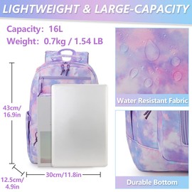 VX VONXURY Backpack for Men Women,Lightweight Bookbag with Mulitiple Pockets,Classical Water Resistant Travel Backpack