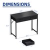 Pamray 32 Inch Small Computer Desk with 2 Drawers for