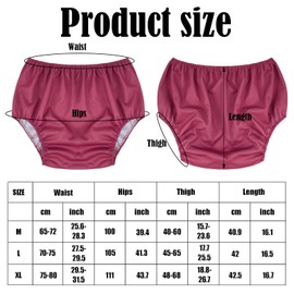 Breathffy 6 Pcs Adult Leakproof Incontinence Underwear for Women Men Pull on Cover Pant Washable Underpants Reusable Plastic Diaper Covers for Disabled, Elderly, Postpartum (Mixed Colors,Large)