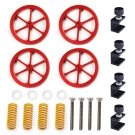 5Aplusreprap Heatbed Leveling 4Pcs Aluminum Hand Twist Leveling Nut with 4Pcs Hot Bed Die Springs for Ender 3/Ender 3 Pro, Ender 5/Ender 5 Plus/Ender 5 Pro, CR-10, CR10S/CR 10S Pro 3D Printer
