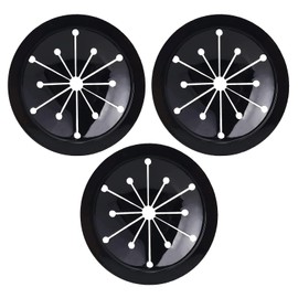 3 Pcs Black Garbage Disposal Splash Guards Collar Sink Baffle, 3-1/8 Inch Kitchen Sink Drain Splash Guard, Multi-Function Kitchen Drain Plugs for GE, Whirlaway, Sinkmaster and Waste King