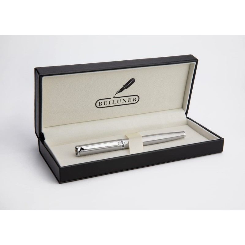 BEILUNER Luxury Fountain Pen Set, Solid 24K Gilded Medium Nib,